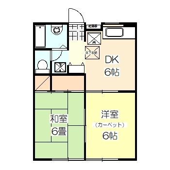 コーポこみや 102号室 間取り