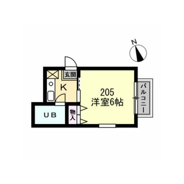ドルフ鶴巻Ｎｏ．１４ 205号室 間取り
