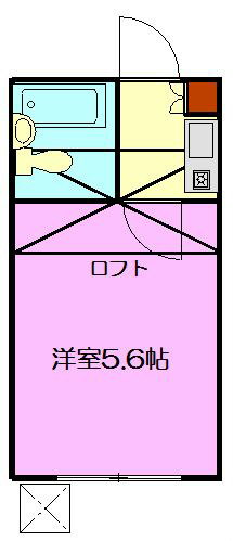 サンパレス桃浜 107号室 間取り