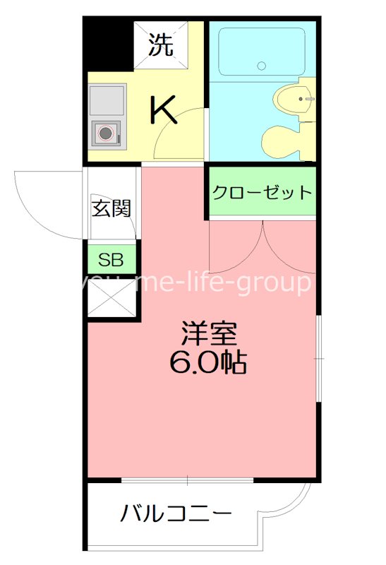 ジュネパレス平塚第19 101号室 間取り