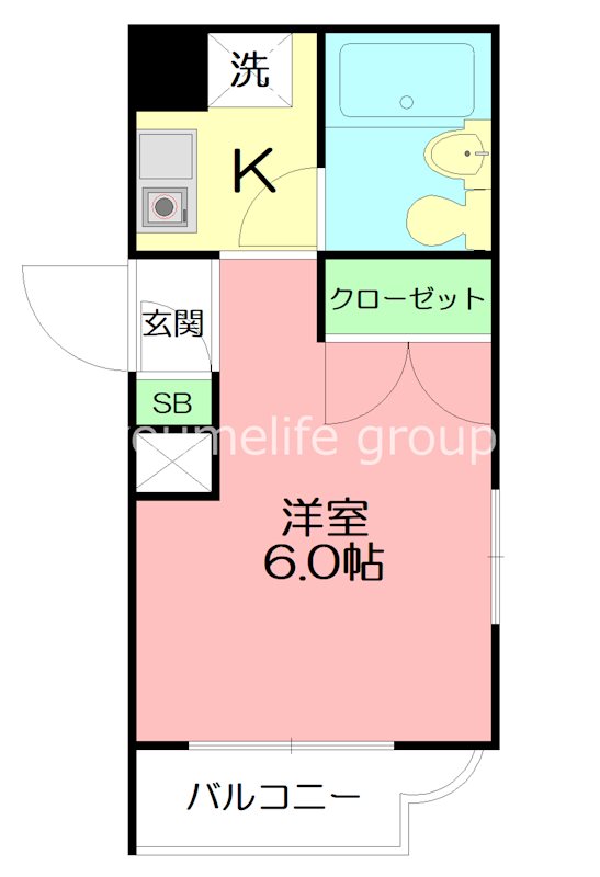 ジュネパレス平塚第19 401号室 間取り