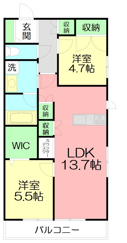 MAC鶴間 103号室 間取り