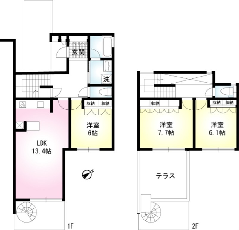 ソルグリーン湘南 D号室 間取り
