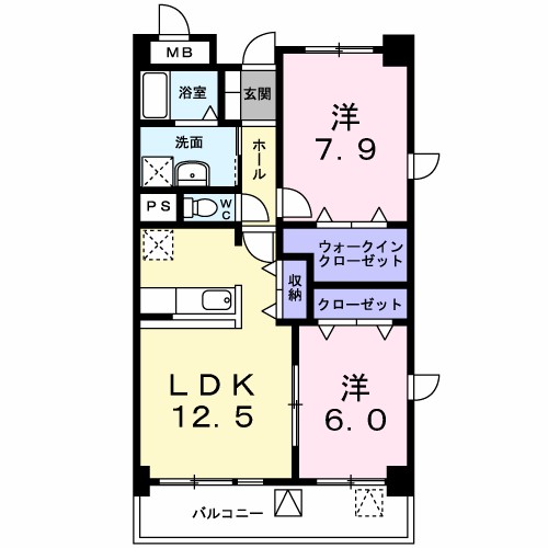 桜並木パークマンション 501号室 間取り