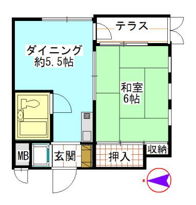 マインハイム・スエヨシ 101号室 間取り