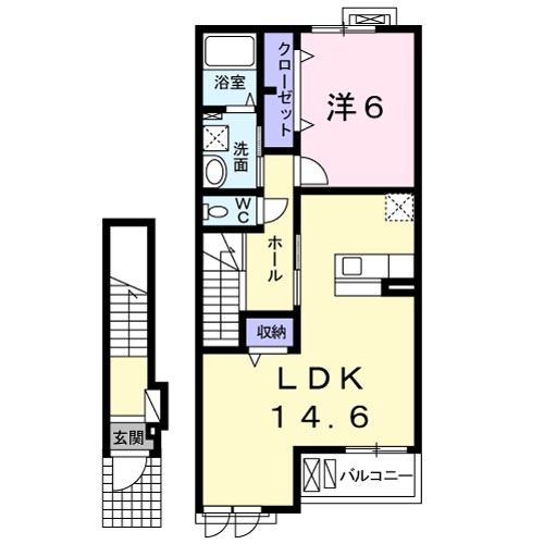 メゾンカルム 202号室 間取り