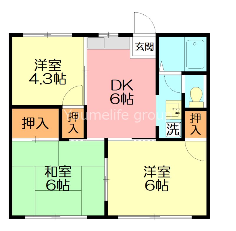 コーポちとせ 202号室 間取り