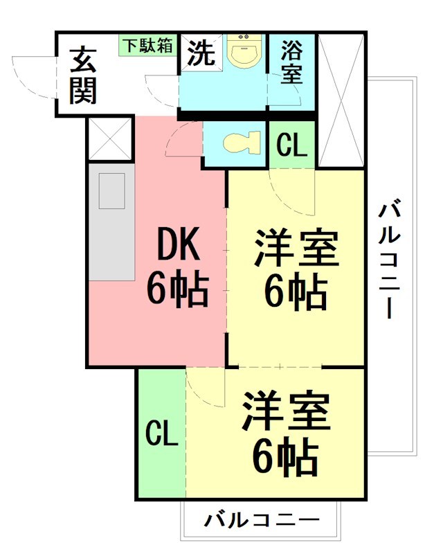 大井ビルマンション 203号室 間取り