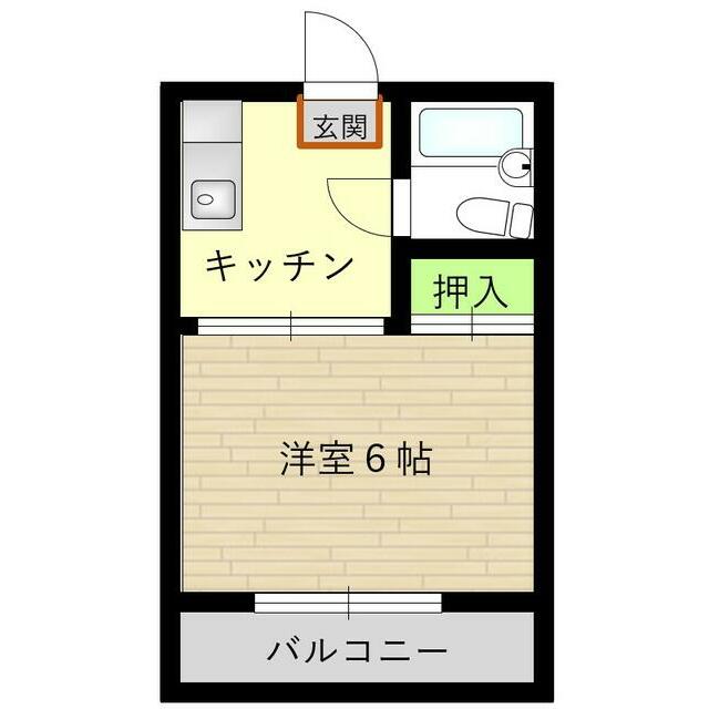 コーポ司 203号室 間取り
