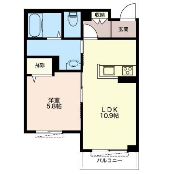 シャーメゾンK湘南 203号室 間取り