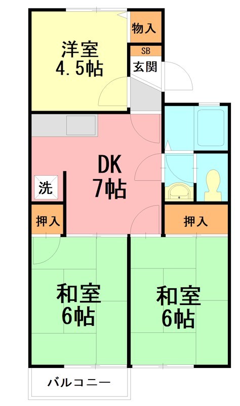 プラムハイツC 間取り