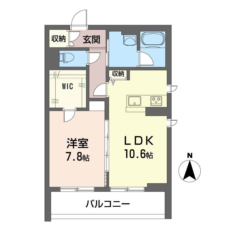 ベルドゥラ藤沢 202号室 間取り