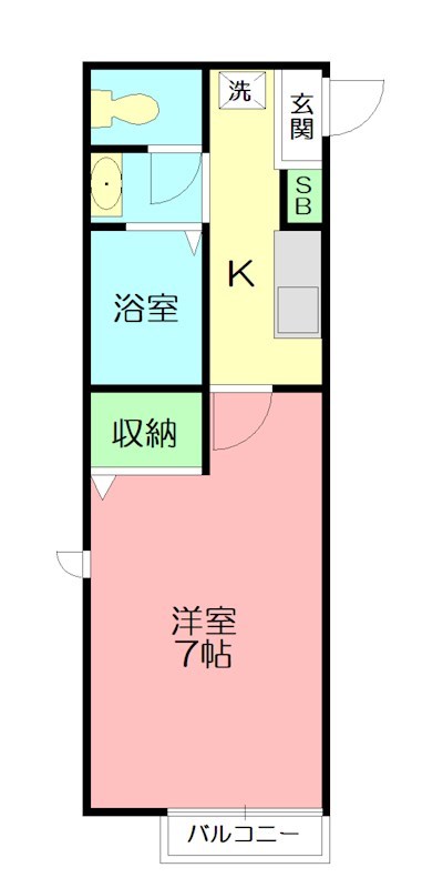ベルヴィルI 205号室 間取り