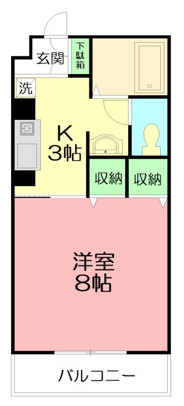 ＨＧｃｏｕｒｔ3 205号室 間取り