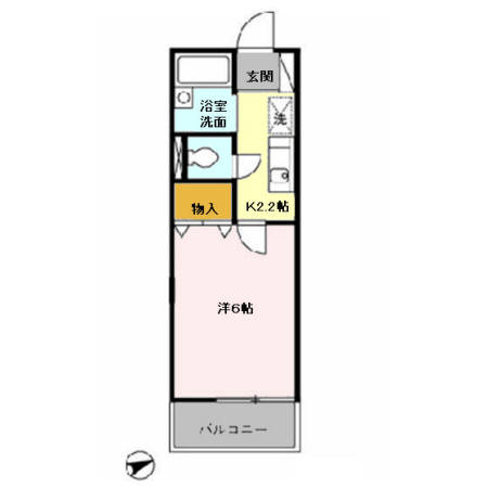 配郷　Ａ 202号室 間取り