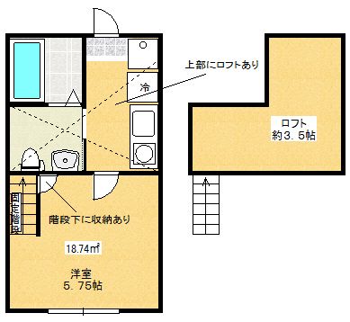 スカイビュー桜ヶ丘 203号室 間取り