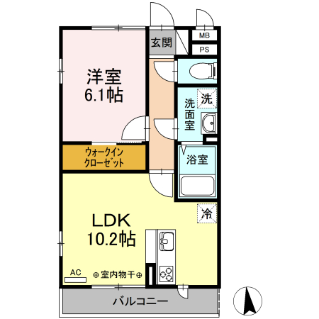 BLESS戸塚弥生台 206号室 間取り