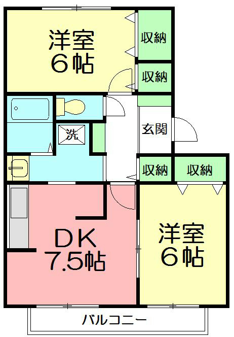 シャルマン八千代 102号室 間取り