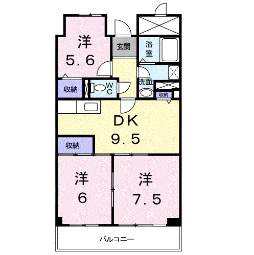 エステートピア小田原 203号室 間取り