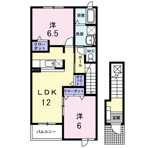 プロムナード岡部Ⅰ 203号室 間取り