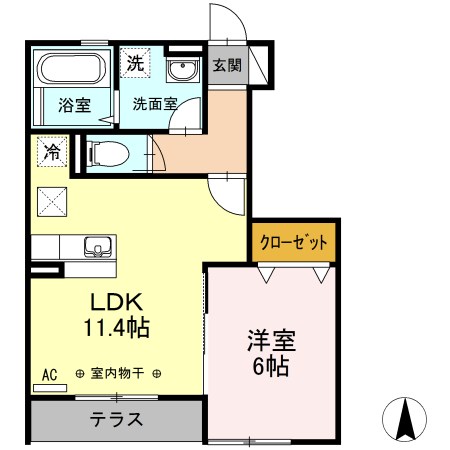 ラピス湘南 102号室 間取り