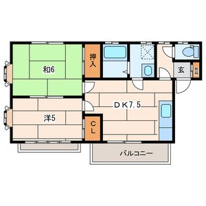 グリーンノーディ 202号室 間取り