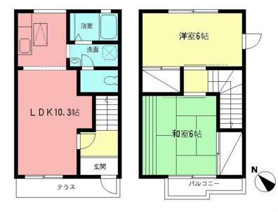 リバーサイド2 101号室 間取り