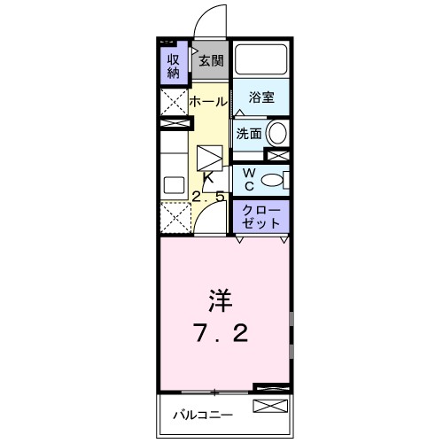 プラシードハウス 101号室 間取り