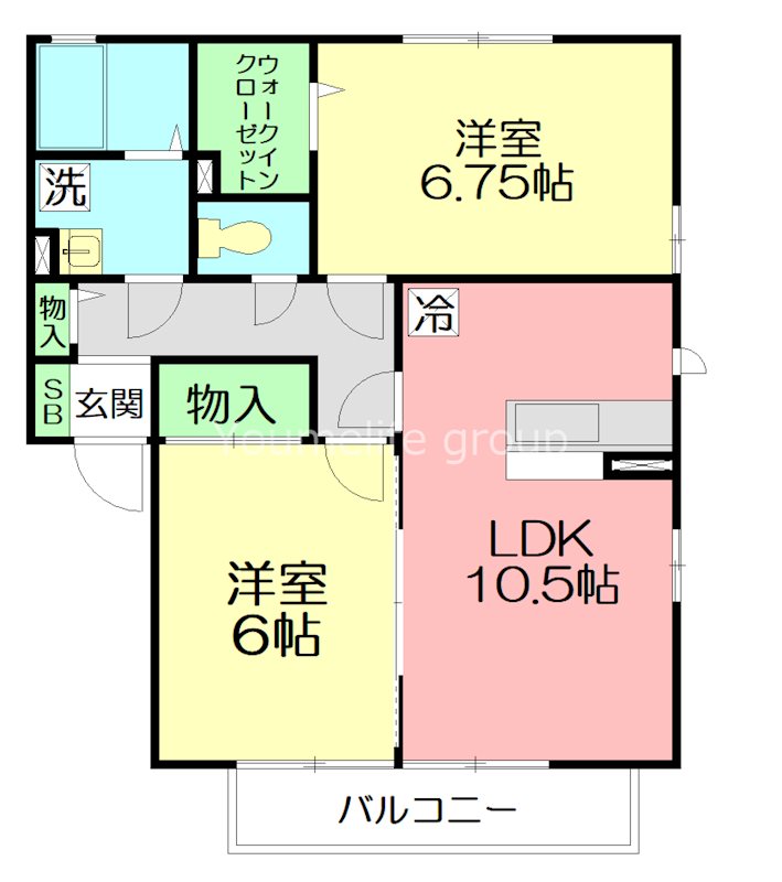 コンフォート 壱番館・弐番館 Ⅱ 202号室 間取り