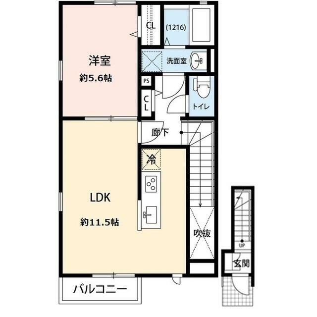 アムール　アンバー 201号室 間取り