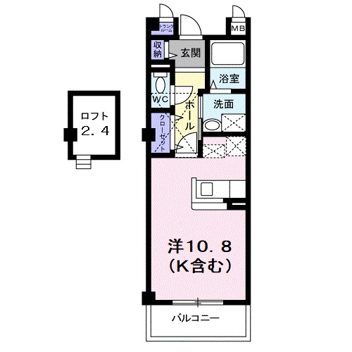 シェーネスベルク 304号室 間取り