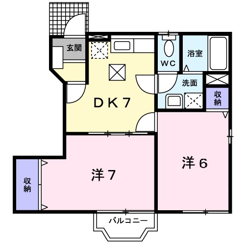 フローリアン 101号室 間取り