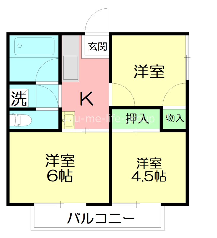 コーポ宮前 101号室 間取り