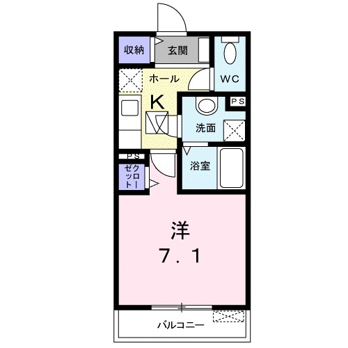 フリージア本郷台 102号室 間取り