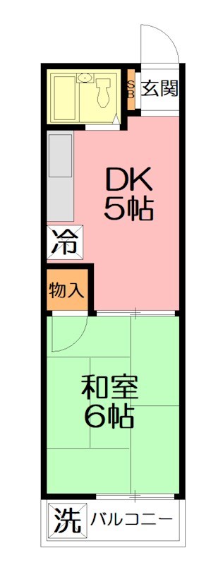 パール厚木 203号室 間取り