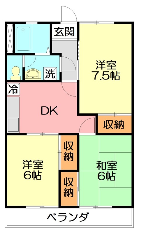 エステート萩園 101号室 間取り