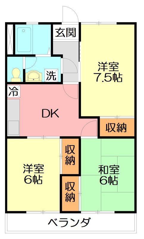 エステート萩園 101号室 間取り