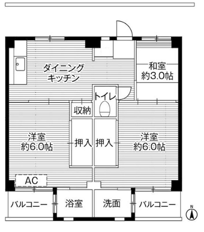 ビレッジハウス鎌倉9号棟 302号室 間取り
