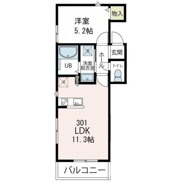 エターナル湘南 301号室 間取り