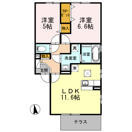 WIT小田原 102号室 間取り