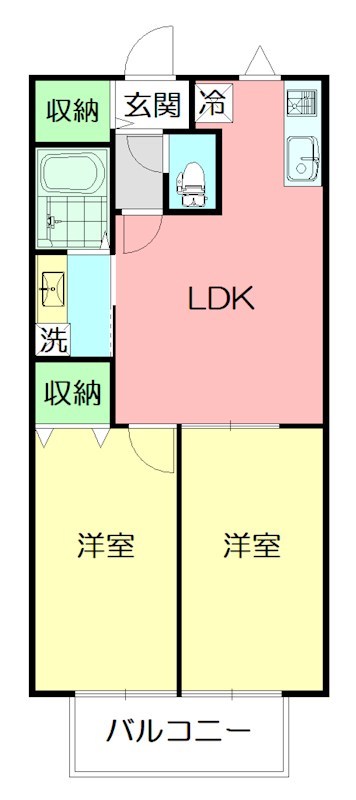 ヒルトップ箱根入生田 201号室 間取り