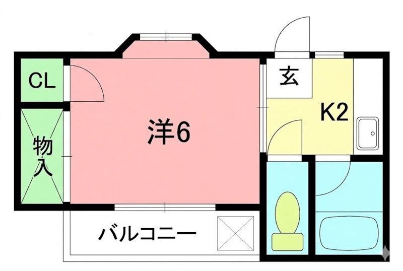 シャンティB 103号室 間取り