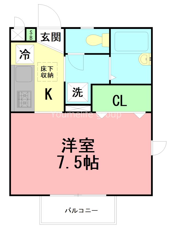 ヴォーグ東海大学前 101号室 間取り