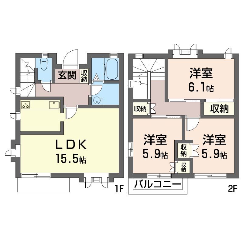 関根テラス 102号室 間取り
