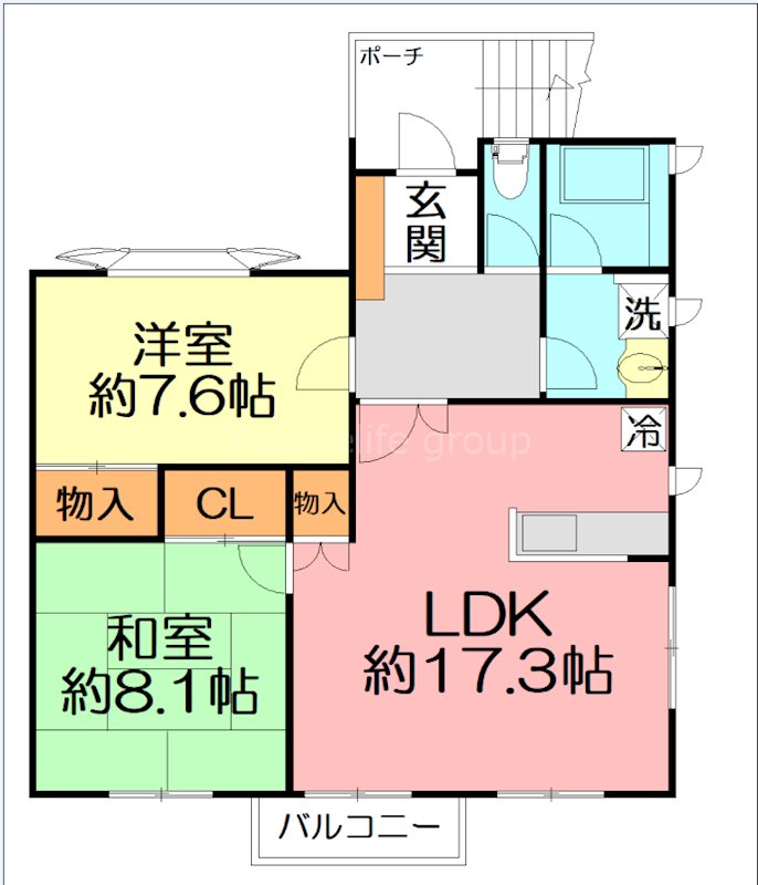 ヒルサイドコート D号室 間取り