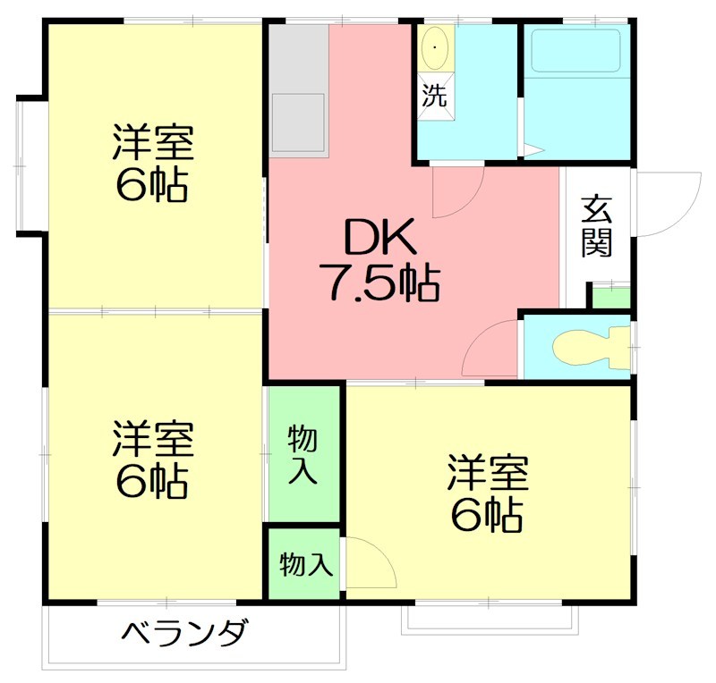 サマーシティ湘南 205号室 間取り