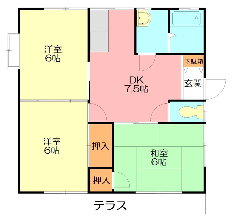 サマーシティ湘南 205号室 間取り