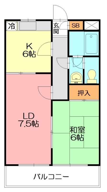 ルミネイトウ 202号室 間取り