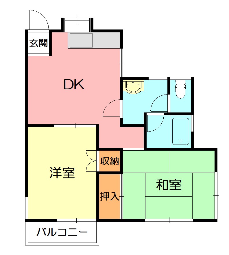 メゾンド角田Ⅱ 202号室 間取り