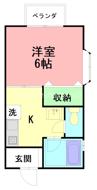 向原 201号室 間取り